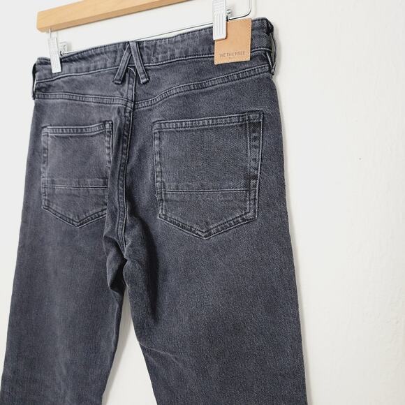 NEW Free People High Waisted Released Frayed Hem Slim Boyfriend Jean Faded Black - Picture 7 of 8